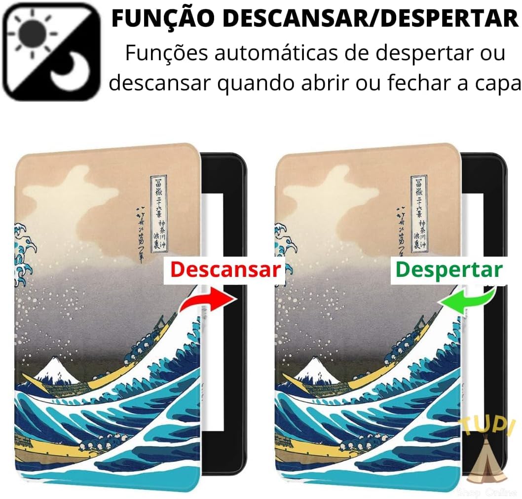 Capa para Kindle RS23CV /2024 Com Alça + Película - Tela 6,0